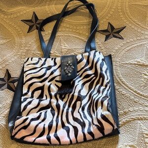 Elegant Zebra Pattern Tote Bag